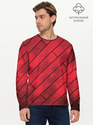 Мужской лонгслив базовый / Red Boards Texture