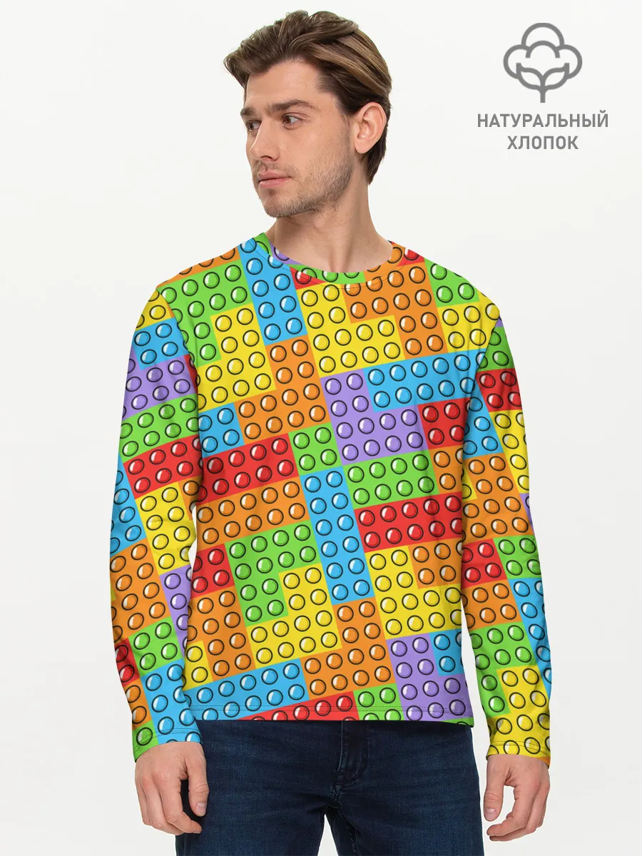 Мужской лонгслив базовый / POP IT / SIMPLE DIMPLE
