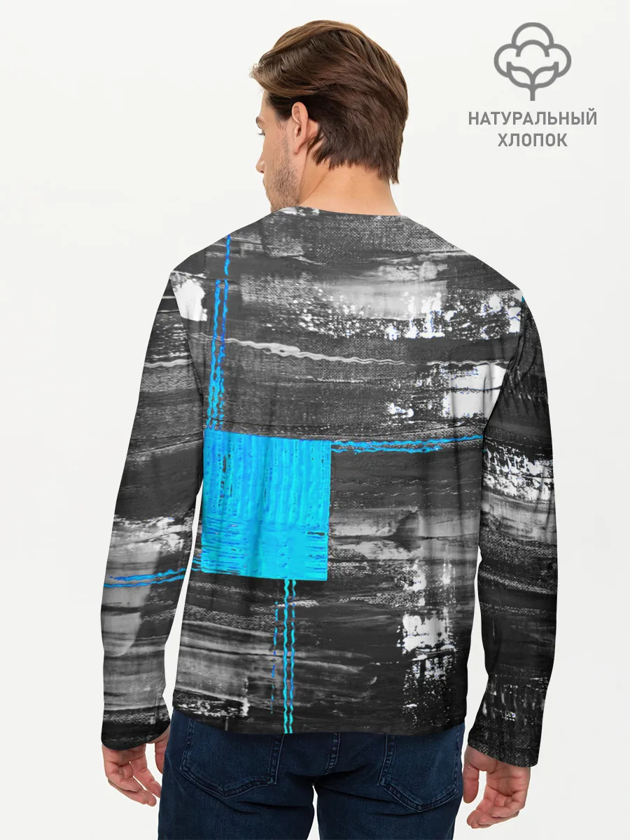 Мужской лонгслив базовый / Абстракция