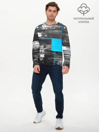 Мужской лонгслив базовый / Абстракция