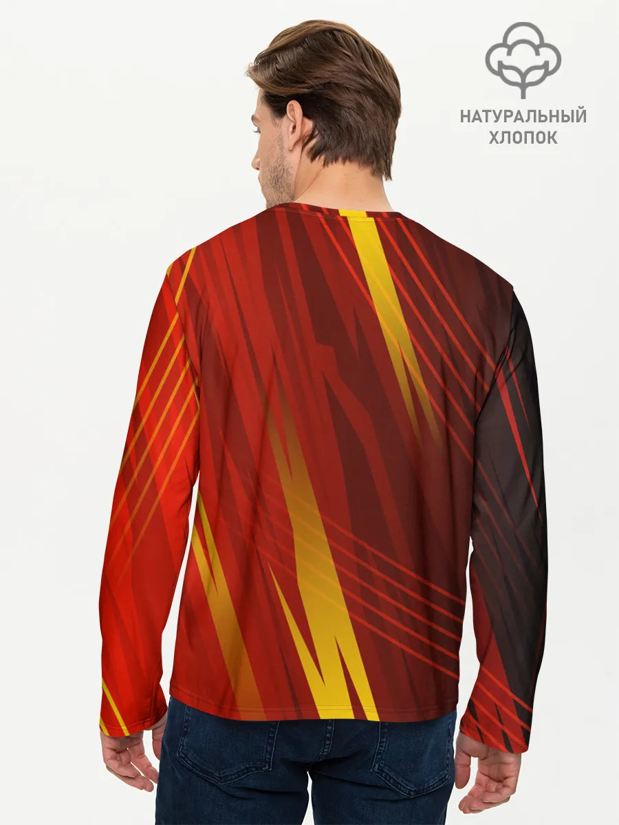 Мужской лонгслив базовый / Red sport style