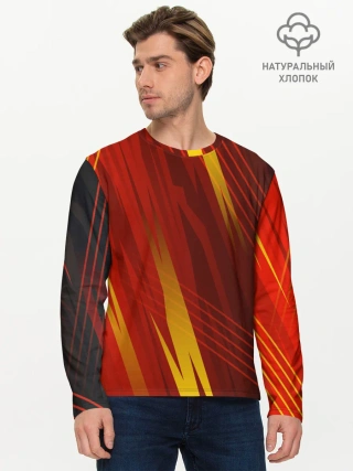 Мужской лонгслив базовый / Red sport style