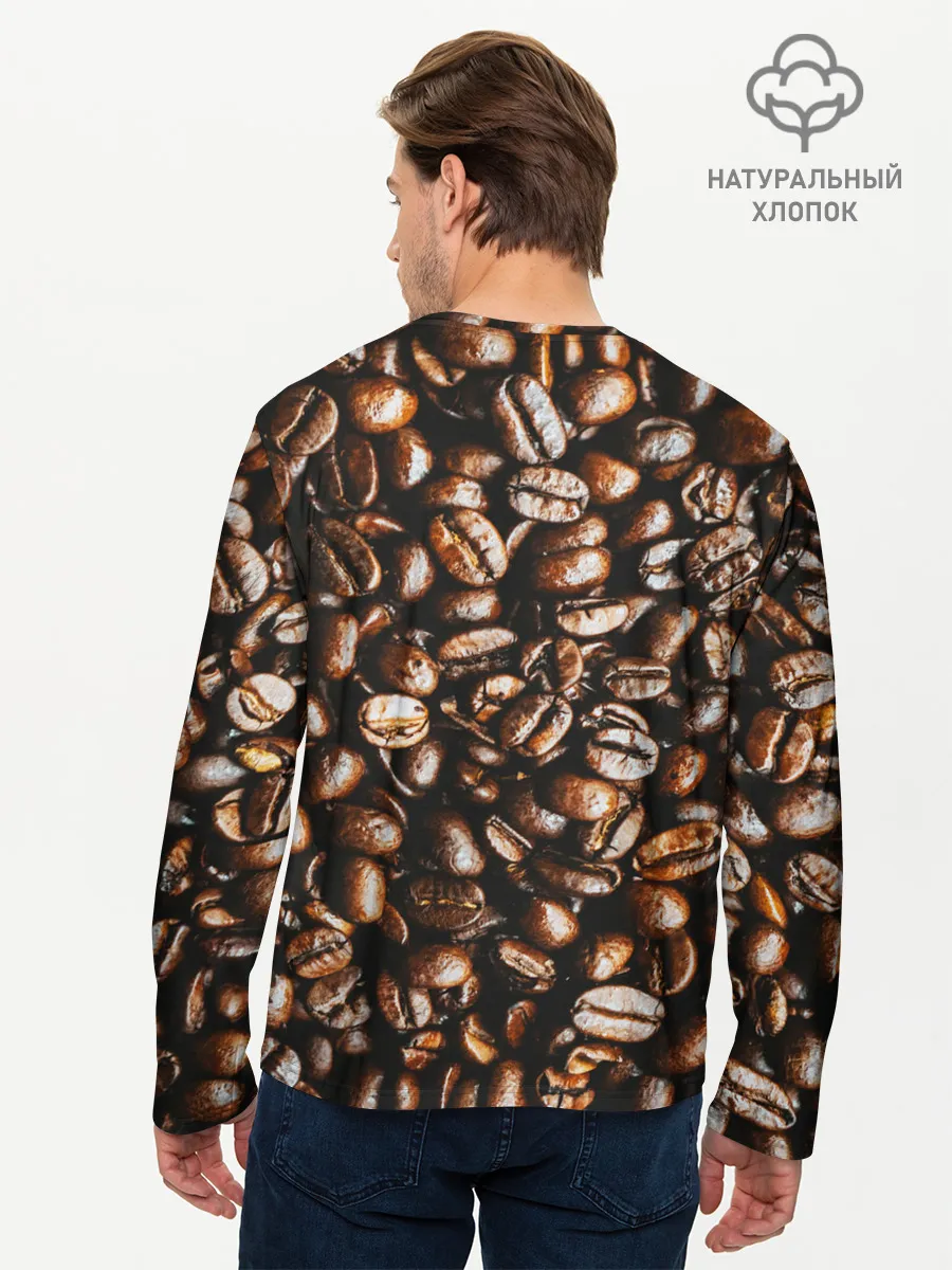 Мужской лонгслив базовый / Зерна Кофе