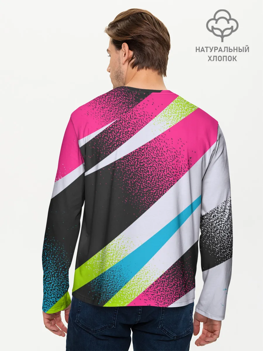 Мужской лонгслив базовый / Sport style: Линии