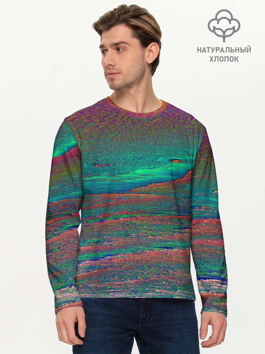 Мужской лонгслив базовый / ГЛИТЧ | ПОМЕХИ