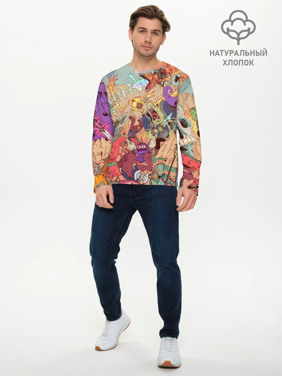 Мужской лонгслив базовый / MONSTER WAR | СЮРРЕАЛИЗМ