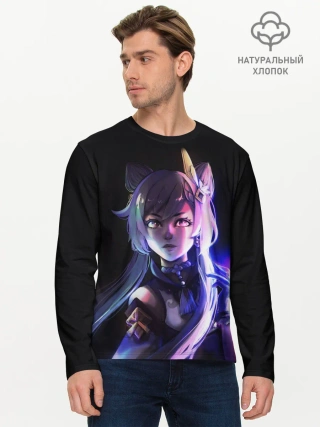 Мужской лонгслив базовый / Keqing - Геншин Импакт