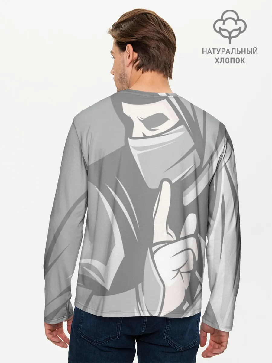 Мужской лонгслив базовый / Ниндзя