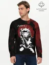 Мужской лонгслив базовый / Чёрный клевер Аста с мечом