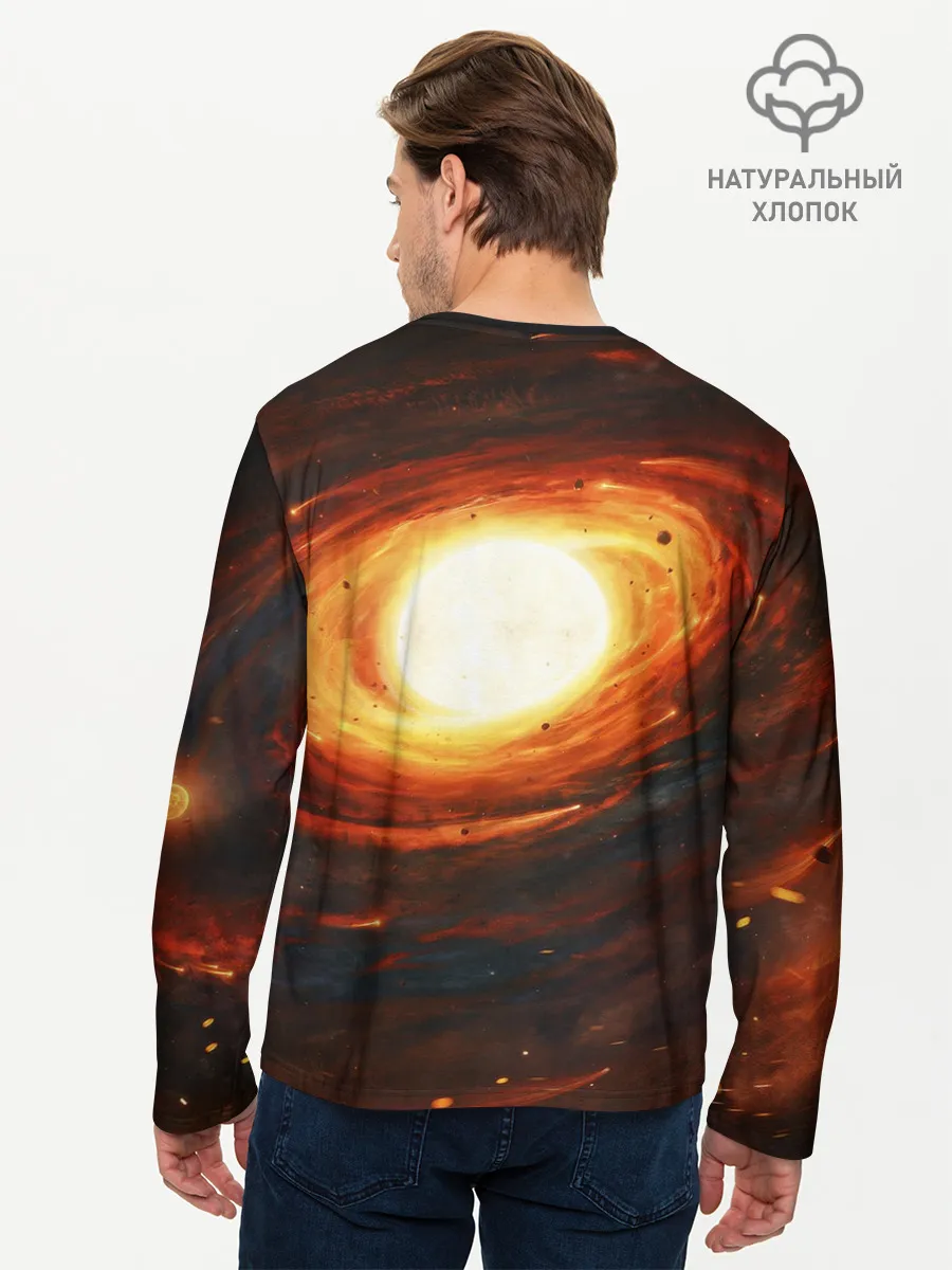 Мужской лонгслив базовый / ГАЛАКТИКА / КОСМОС / СОЛНЦЕ