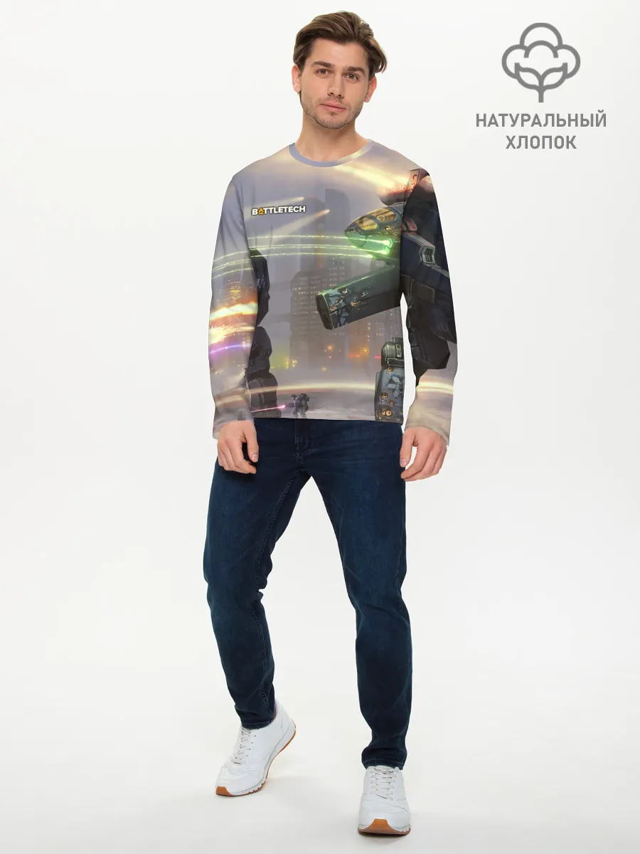 Мужской лонгслив базовый / Боевая техника