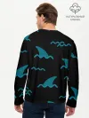 Мужской лонгслив базовый / Плавники акул