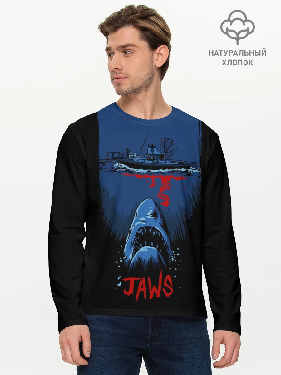 Мужской лонгслив базовый / Jaws movie