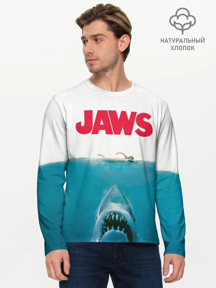 Мужской лонгслив базовый / Jaws 1975