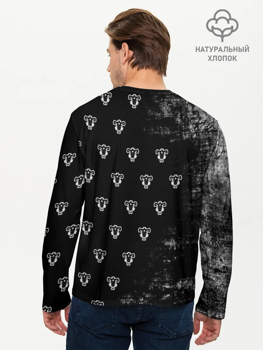Мужской лонгслив базовый / Черный Аста Чёрный клевер