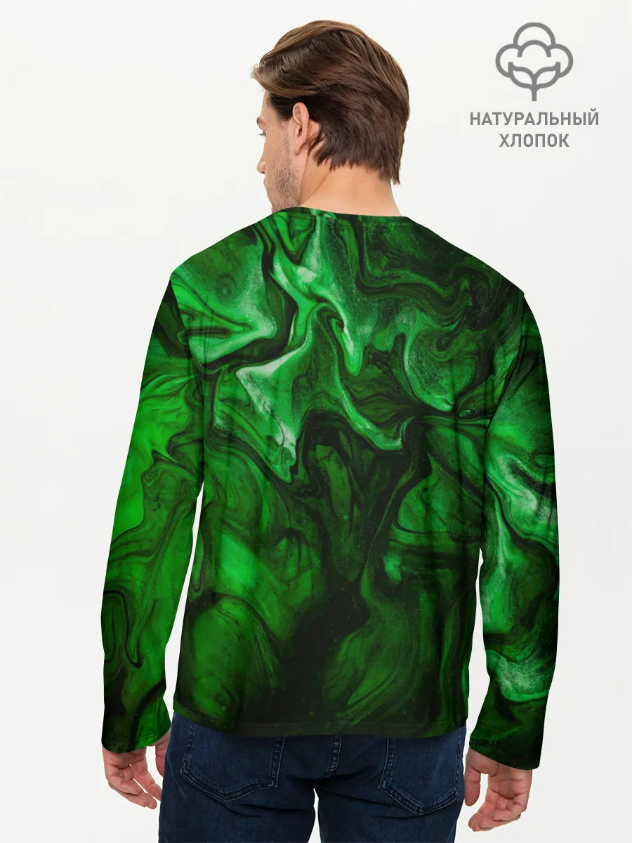 Мужской лонгслив базовый / Кислотные разводы