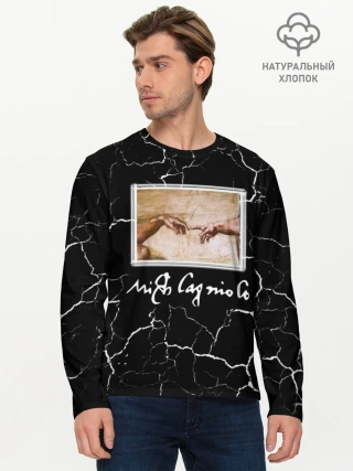 Мужской лонгслив базовый / La creazione di Adamo