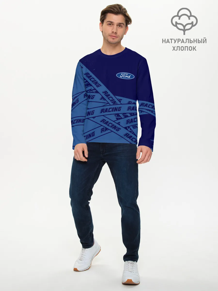 Мужской лонгслив базовый / Форд - Racing