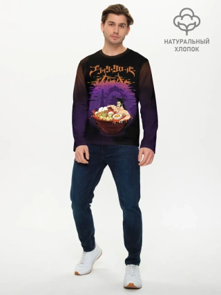 Мужской лонгслив базовый / Ями Сукехиро Чёрный клевер