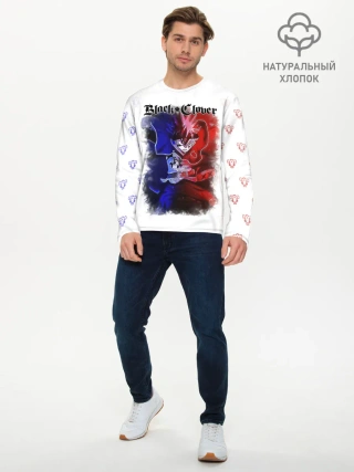 Мужской лонгслив базовый / Аста Чёрный клевер | Черные быки