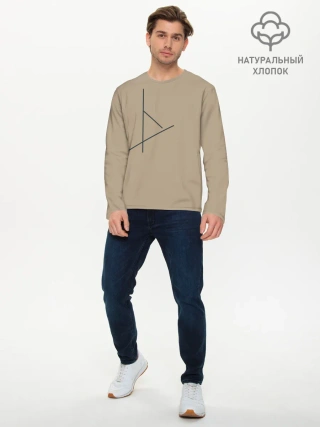 Мужской лонгслив базовый / Геометрия