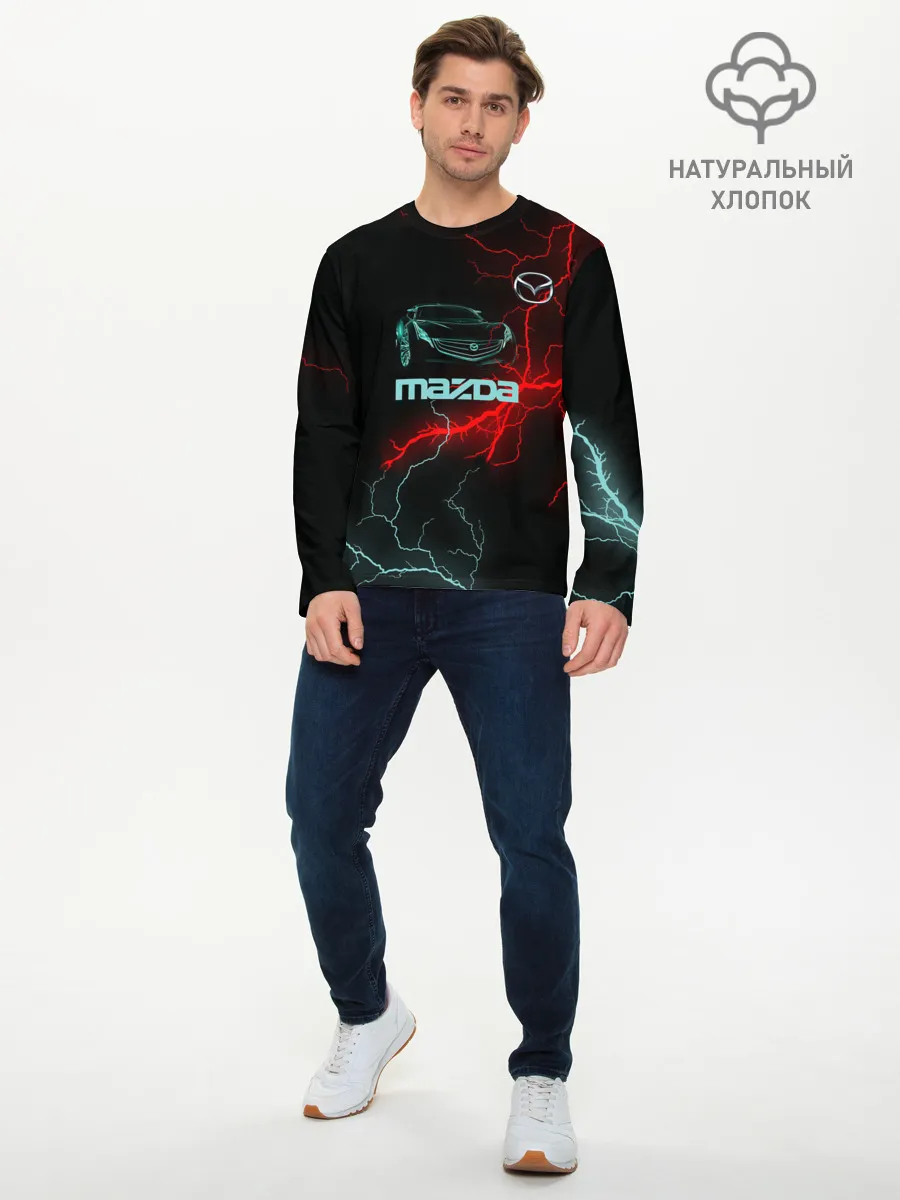 Мужской лонгслив базовый / Mazda