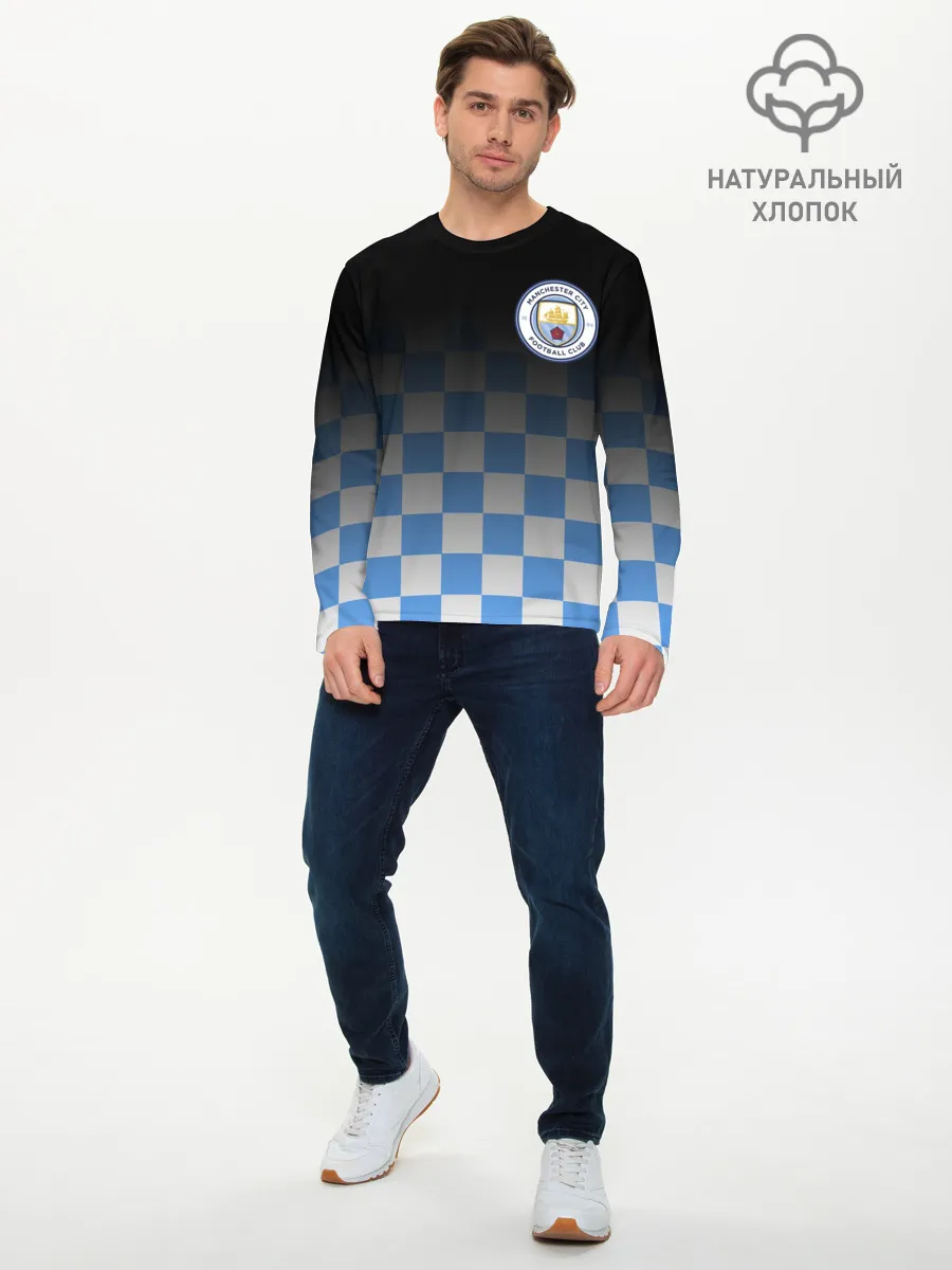 Мужской лонгслив базовый / МАНЧЕСТЕР СИТИ / МАНЧЕСТЕР