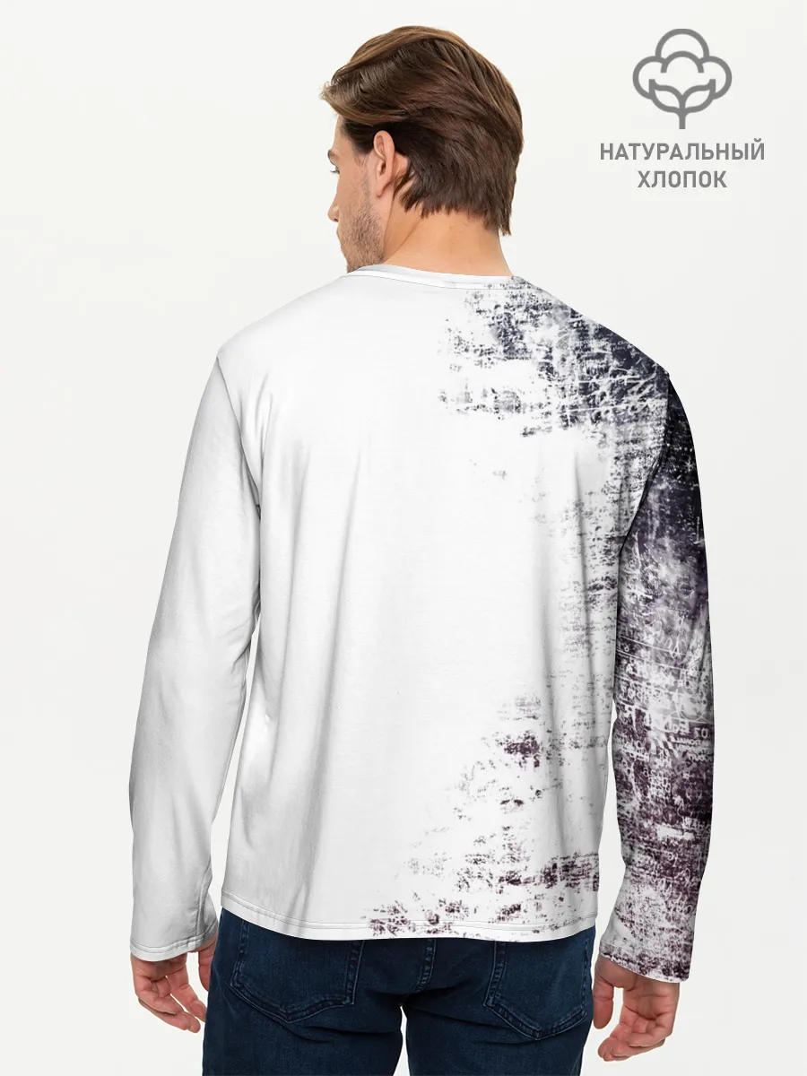 Мужской лонгслив базовый / Чёрный демонический Аста Либе