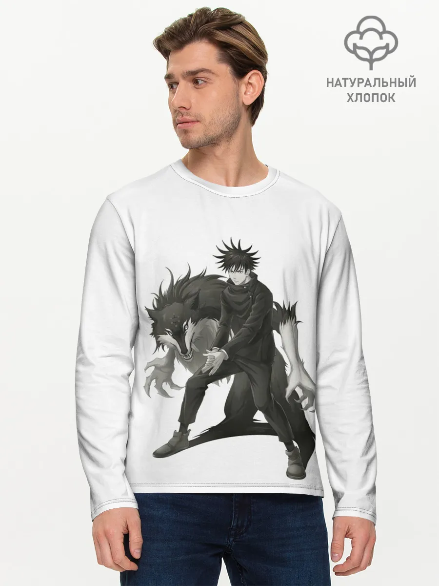 Мужской лонгслив базовый / Фушигуро Мегуми