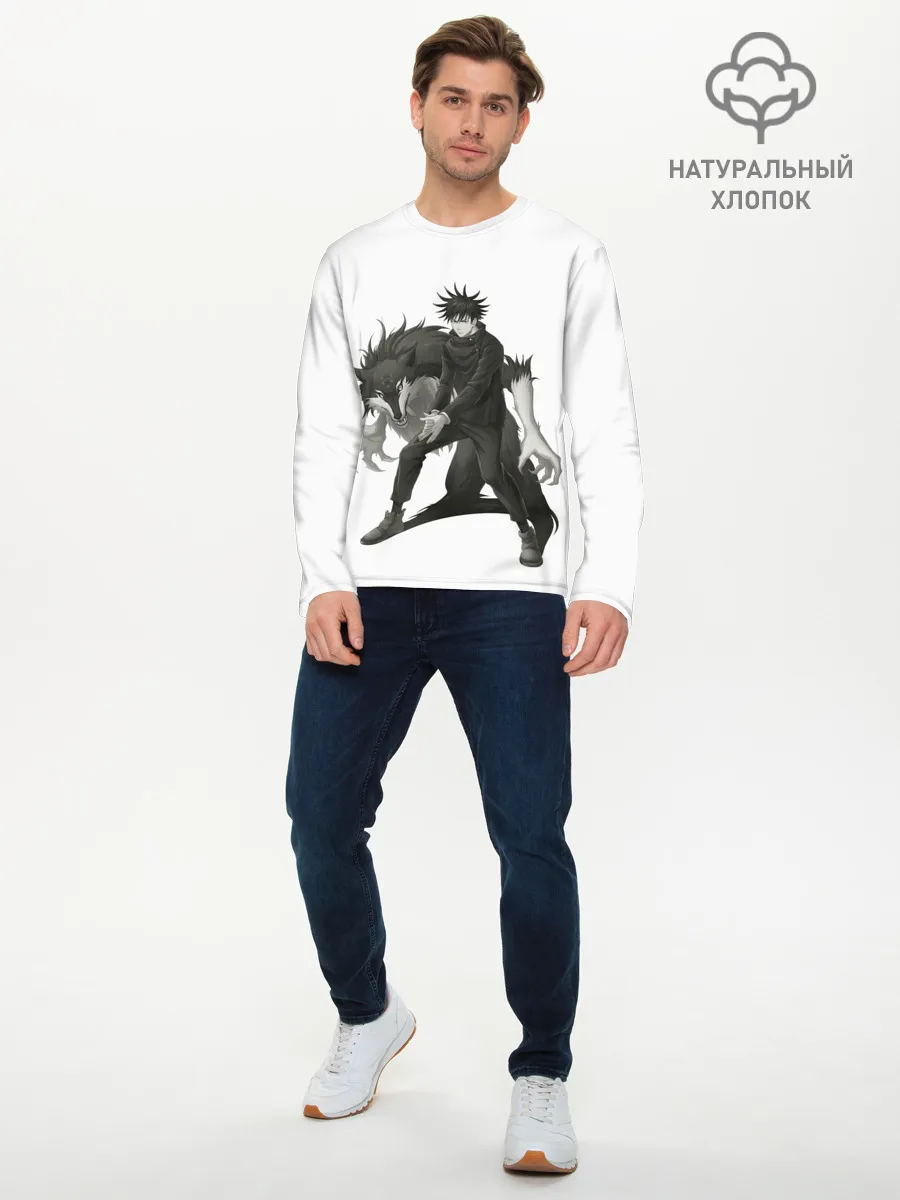 Мужской лонгслив базовый / Фушигуро Мегуми