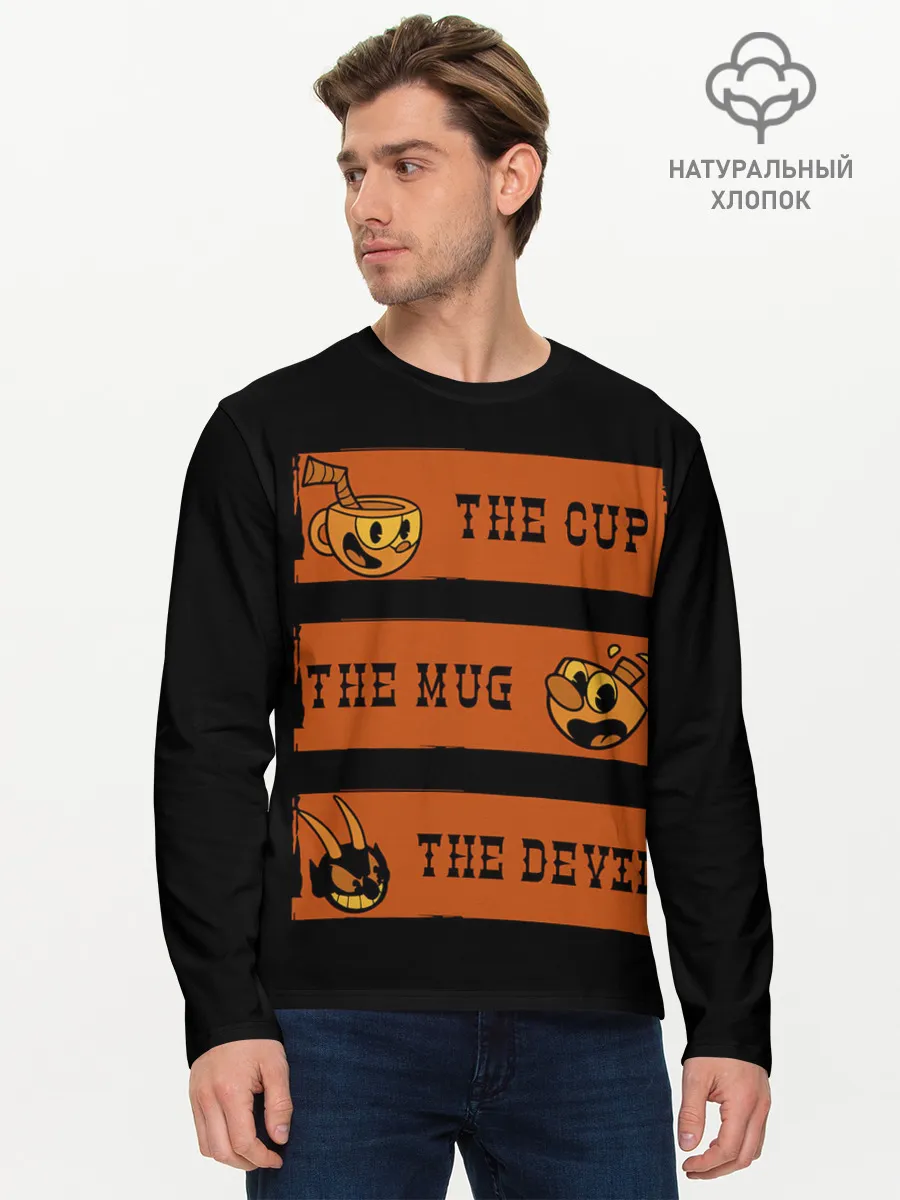 Мужской лонгслив базовый / CUP MUG DEVIL