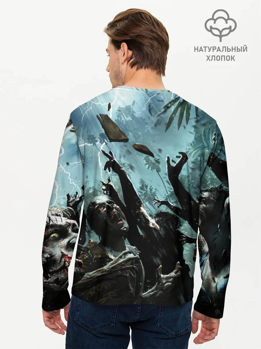 Мужской лонгслив базовый / Толпа зомби