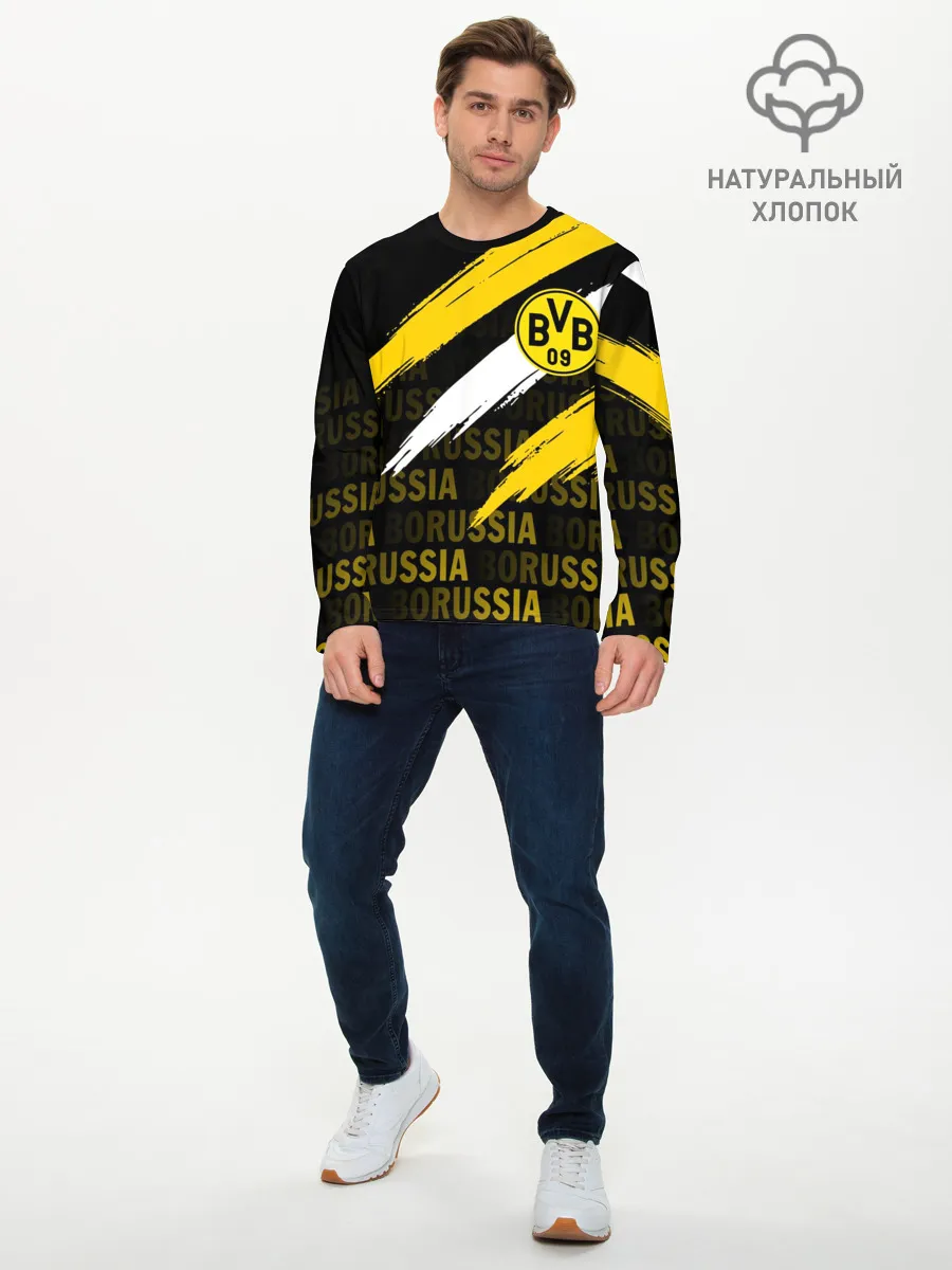 Мужской лонгслив базовый / ФК БОРУССИЯ / FC BORUSSIA