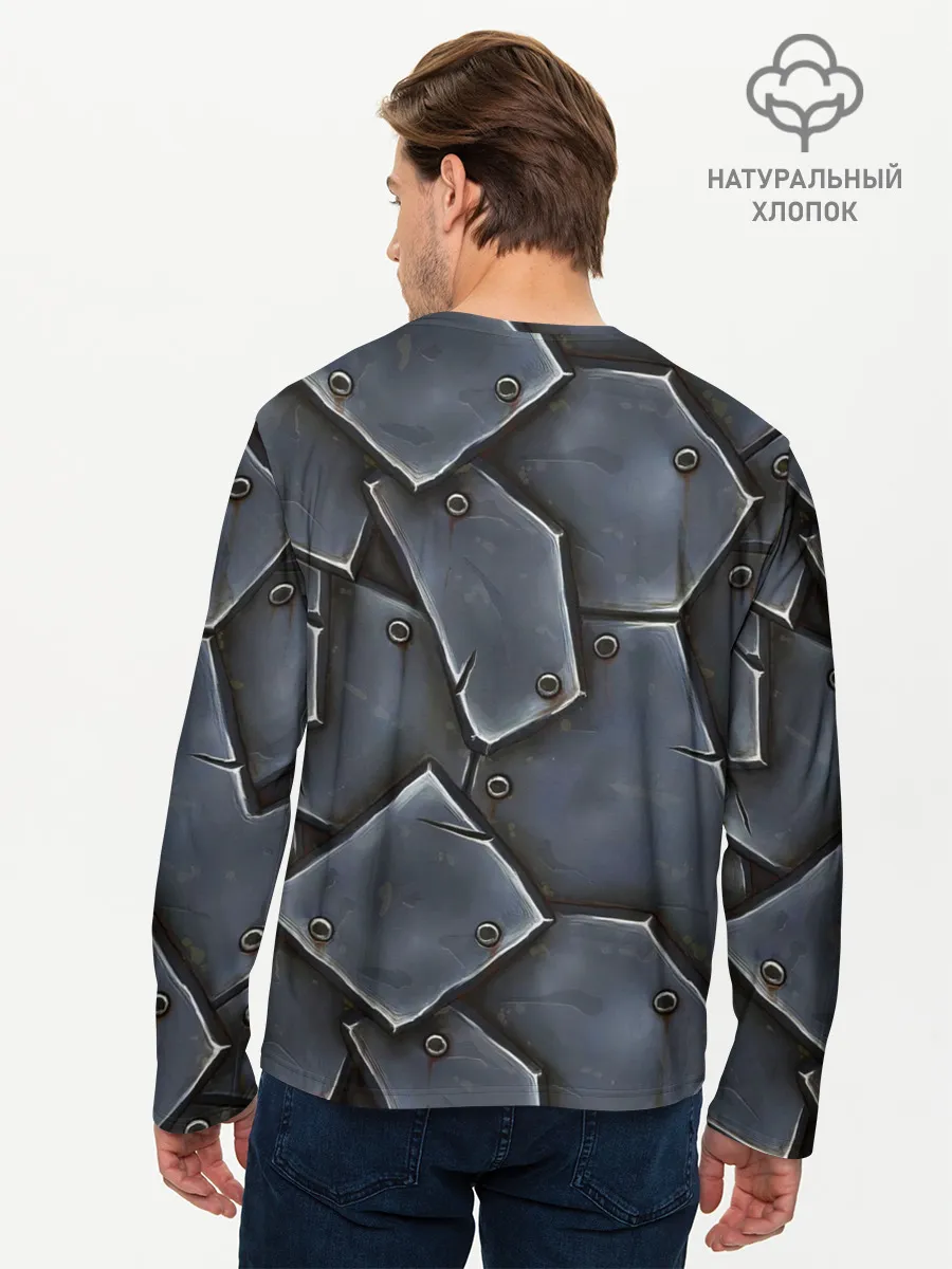 Мужской лонгслив базовый / ЖЕЛЕЗНЫЕ ПЛИТЫ / БРОНЯ