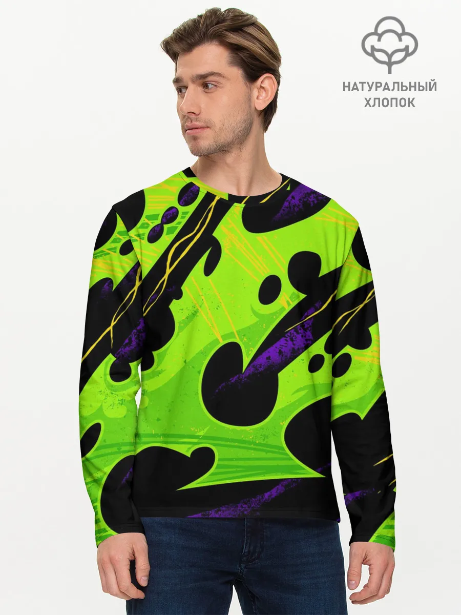 Мужской лонгслив базовый / КИСЛОТНАЯ ОРГАНИКА | НЕОНОВАЯ