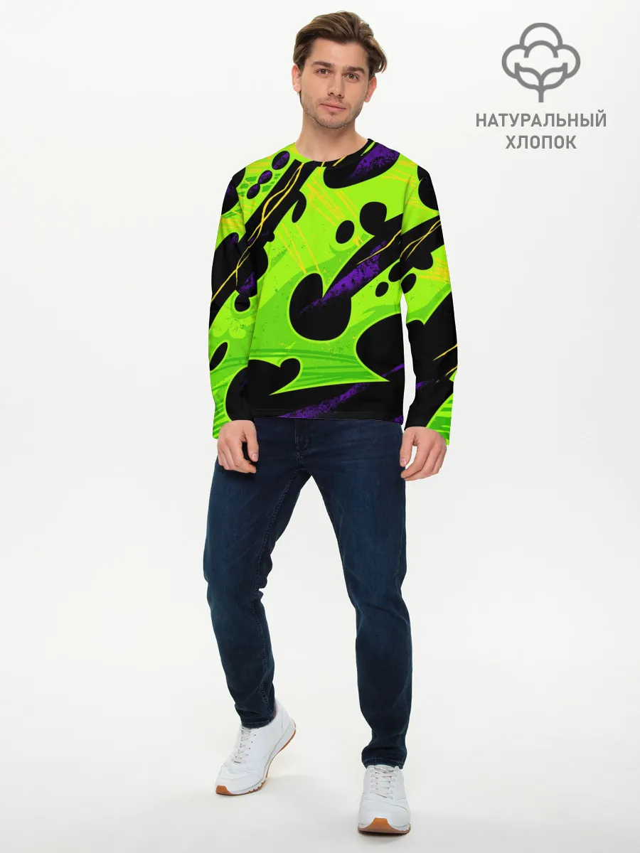 Мужской лонгслив базовый / КИСЛОТНАЯ ОРГАНИКА | НЕОНОВАЯ