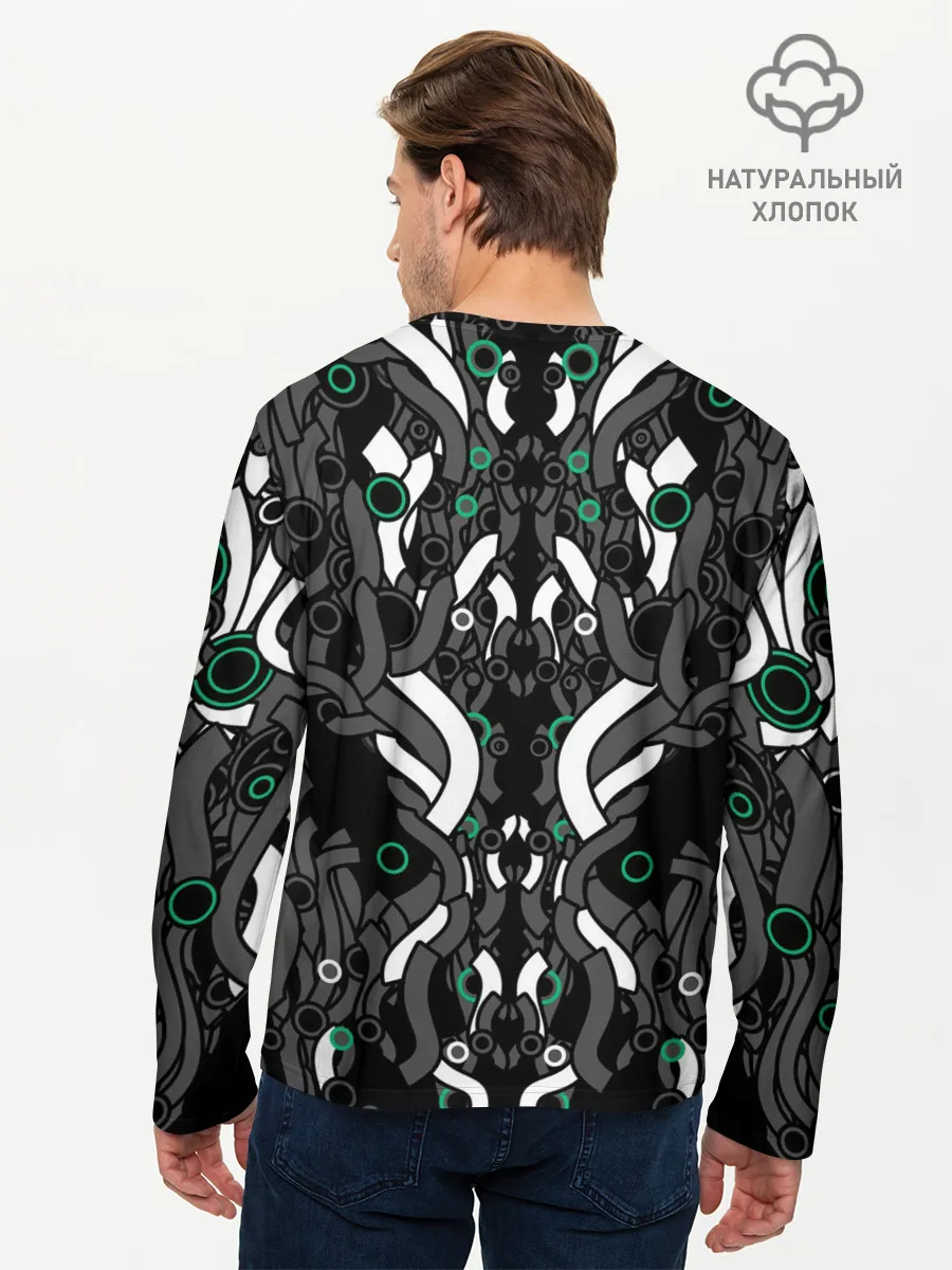 Мужской лонгслив базовый / Абстрактная фантастика