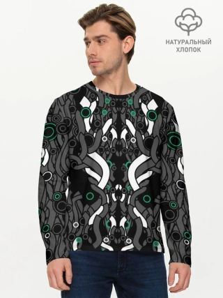 Мужской лонгслив базовый / Абстрактная фантастика