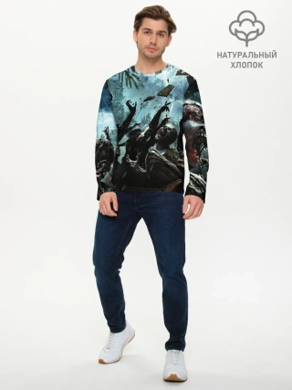 Мужской лонгслив базовый / Кровожадные зомби | Zombie