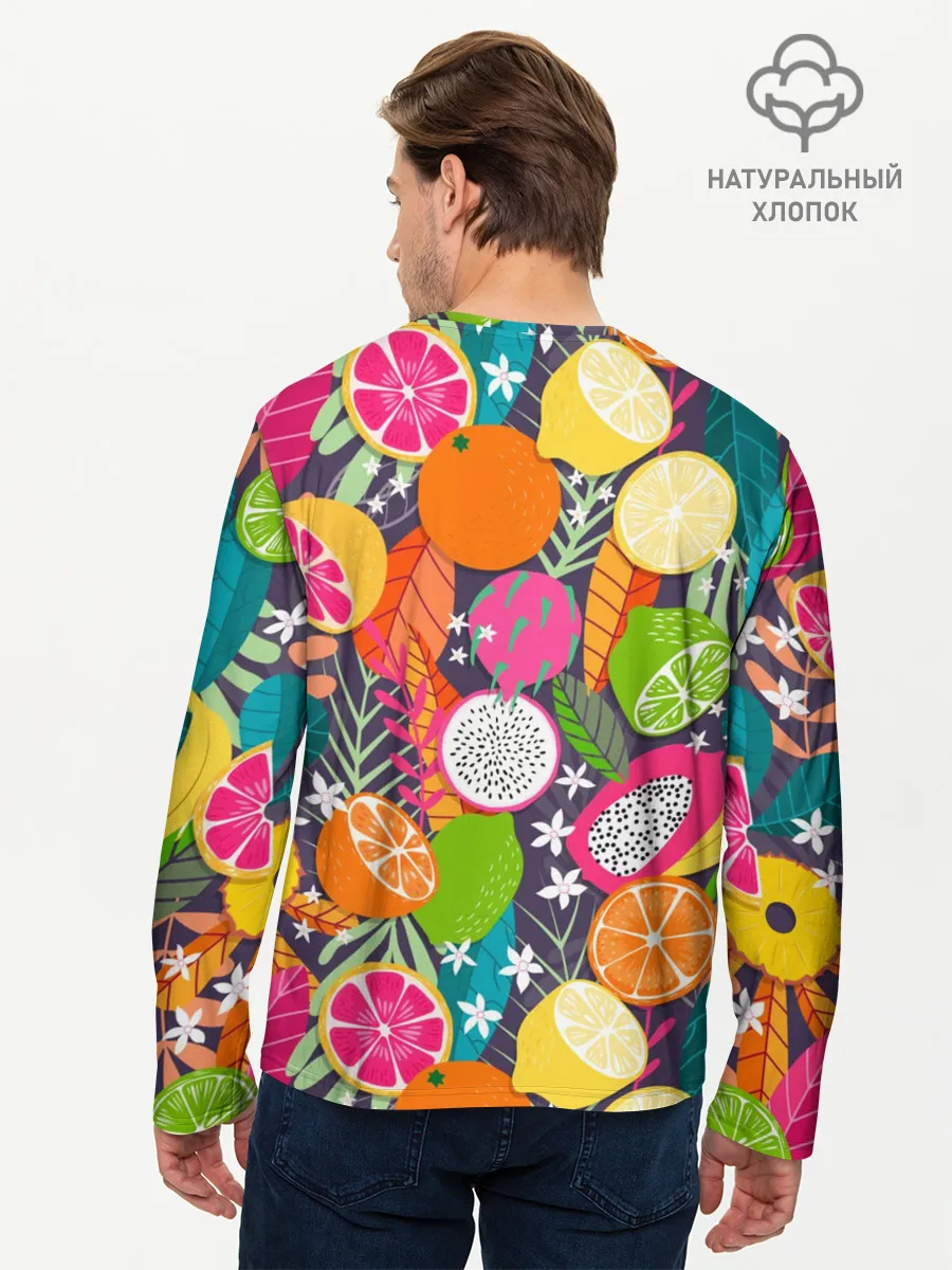 Мужской лонгслив базовый / Фрукты