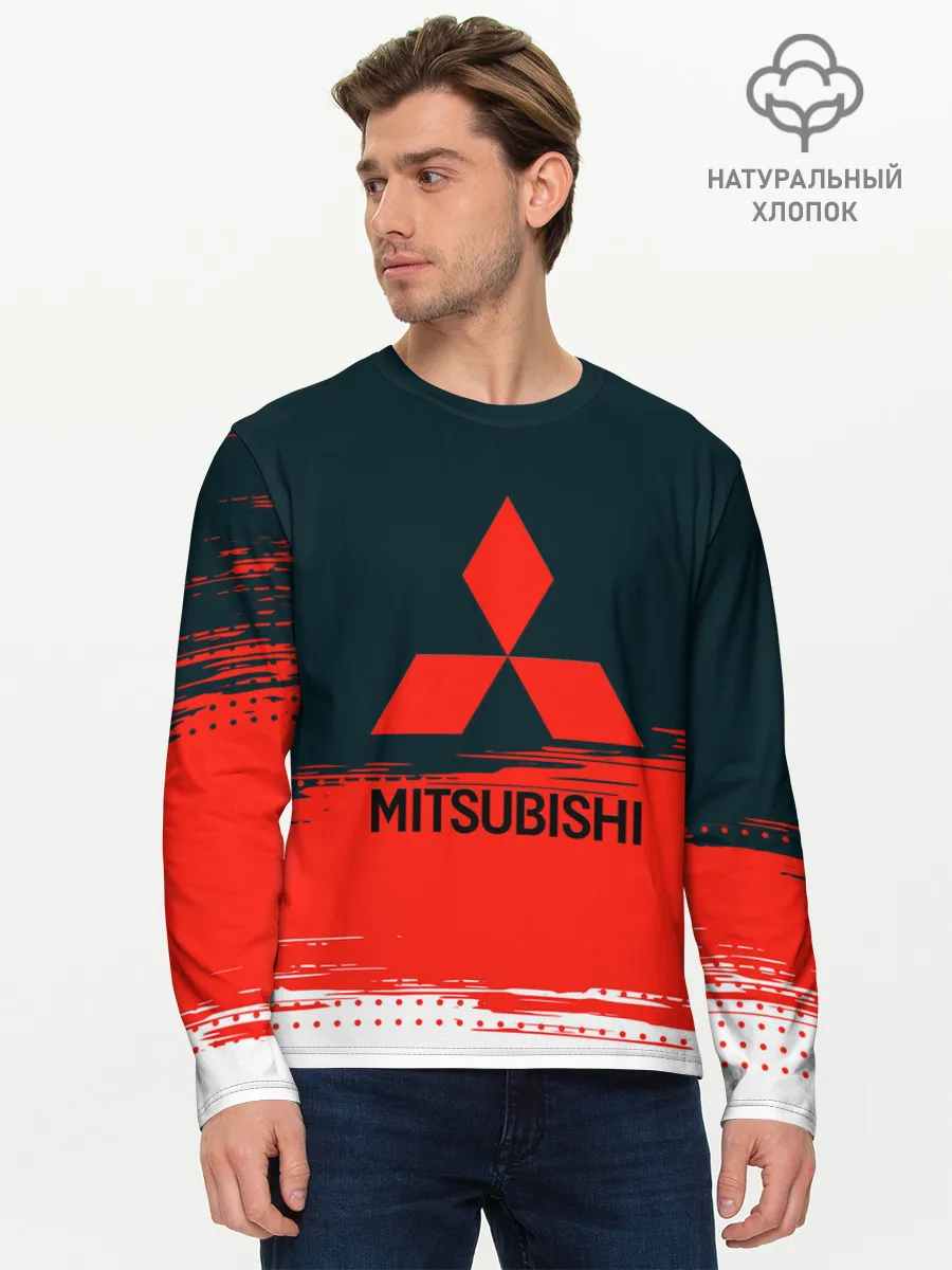 Мужской лонгслив базовый / MITSUBISHI | МИТСУБИШИ