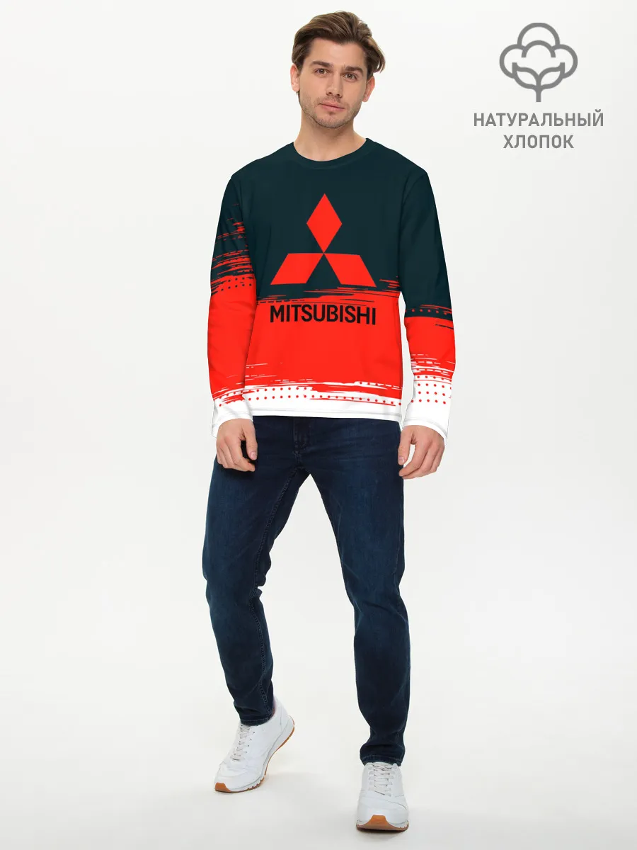 Мужской лонгслив базовый / MITSUBISHI | МИТСУБИШИ