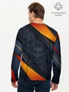 Мужской лонгслив базовый / BLACK ORANGE