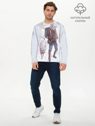 Мужской лонгслив базовый / Для тебя бессмертный аниме