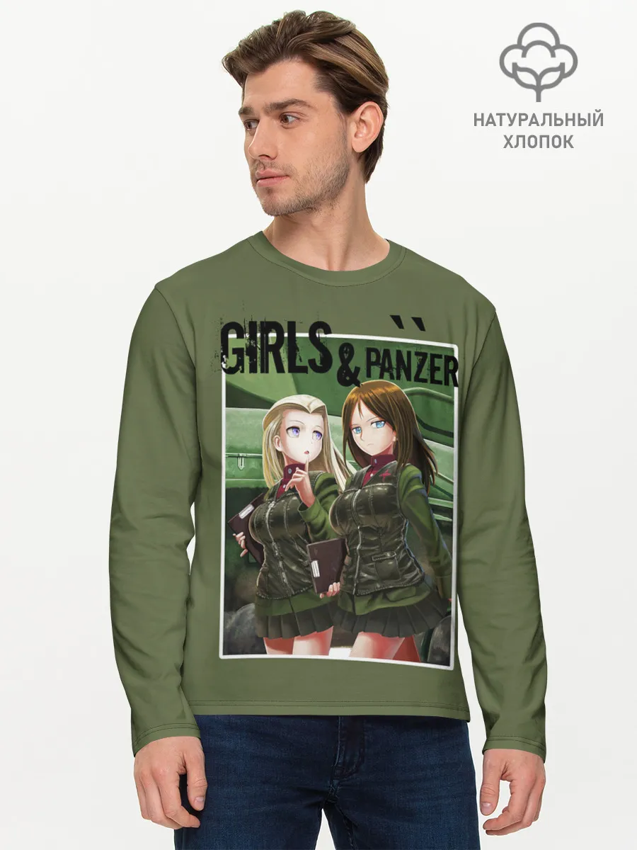 Мужской лонгслив базовый / Девушки и танки