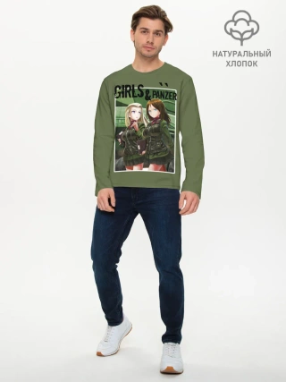 Мужской лонгслив базовый / Девушки и танки