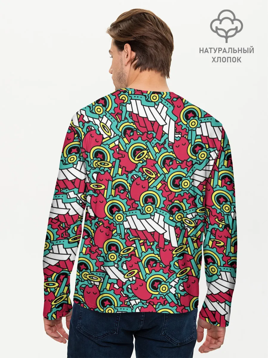 Мужской лонгслив базовый / РЭКИ КЯН ПАТТЕРН | SK8