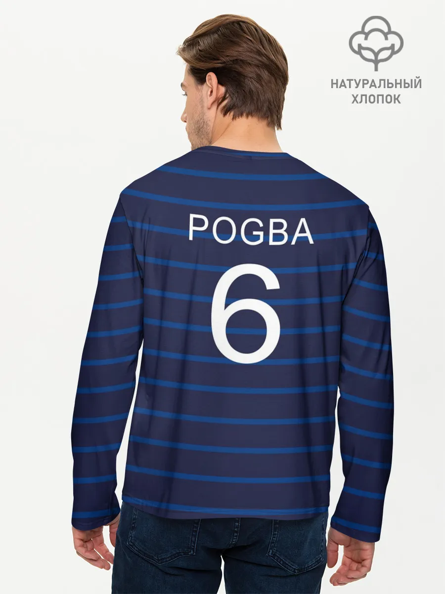 Мужской лонгслив базовый / Погба футболист Франция