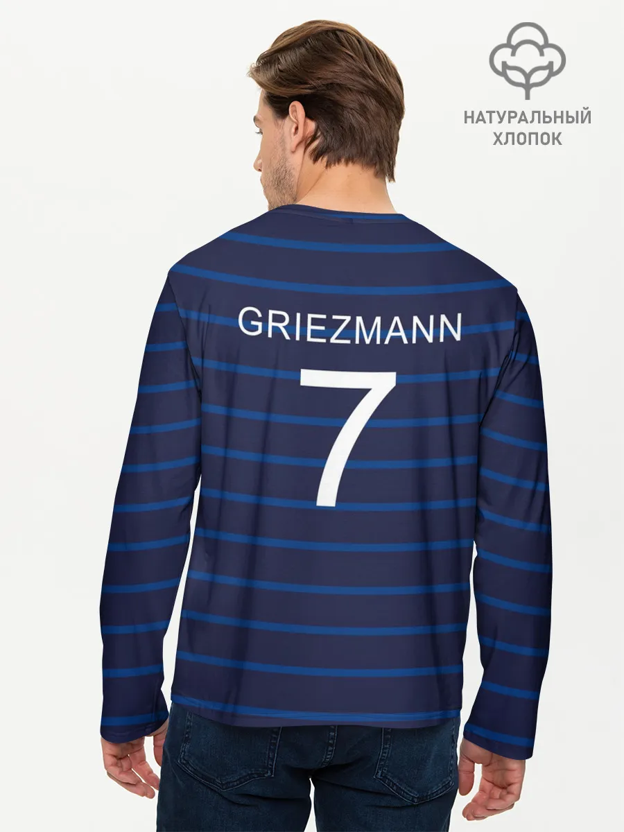 Мужской лонгслив базовый / Гризман футболист Франция