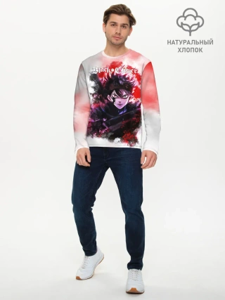 Мужской лонгслив базовый / Чёрный клевер Черный Аст а